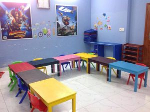 phòng học mẫu giáo chuẩn ngoại ngữ